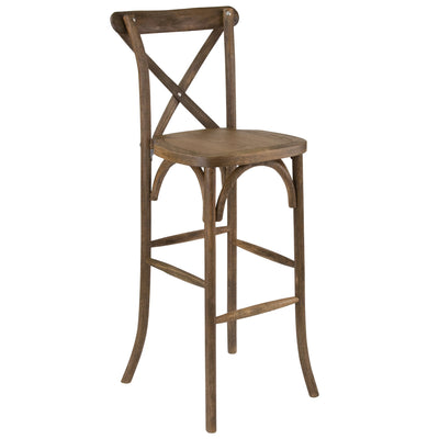 Wood Cross Back Barstools