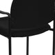Black Fabric |#| Comfort Black Fabric Stackable Steel Side Reception Chair w/ Arms - Guest Chair