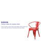 Red |#| Red Metal Indoor-Outdoor Chair with Arms - Restaurant Furniture