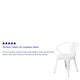 White |#| White Metal Indoor-Outdoor Chair with Arms - Restaurant Furniture