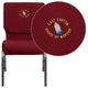 Burgundy Fabric/Silver Vein Frame |#| Embroidered 18.5inchW Stacking Church Chair in Burgundy Fabric - Silver Vein Frame
