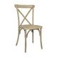 Light Oak |#| Indoor/Outdoor Commercial Grade Wood Look Resin Cross Back Chair in Light Oak