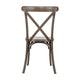Dark Brown |#| Indoor/Outdoor Commercial Grade Wood Look Resin Cross Back Chair in Dark Brown