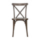 Dark Brown |#| Indoor/Outdoor Commercial Grade Wood Look Resin Cross Back Chair in Dark Brown