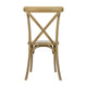 Chestnut |#| Indoor/Outdoor Commercial Grade Wood Look Resin Cross Back Chair in Chestnut