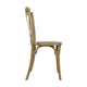 Chestnut |#| Indoor/Outdoor Commercial Grade Wood Look Resin Cross Back Chair in Chestnut