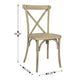 Light Oak |#| Indoor/Outdoor Commercial Grade Wood Look Resin Cross Back Chair in Light Oak