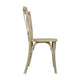Light Oak |#| Indoor/Outdoor Commercial Grade Wood Look Resin Cross Back Chair in Light Oak