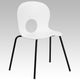 White |#| 770 lb. Capacity Designer White Plastic Stack Chair with Black Frame
