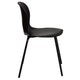 Black |#| 770 lb. Capacity Designer Black Plastic Stack Chair with Black Frame