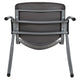 Gray |#| Home and Office Gray Plastic Stack Chair with Perforated Back - Guest Chair