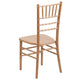 Natural |#| 1100lb. Capacity Natural Wood Stackable Chiavari Event Chair