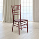 Mahogany |#| 1100lb. Capacity Mahogany Wood Stackable Chiavari Event Chair