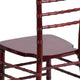 Mahogany |#| 1100lb. Capacity Mahogany Wood Stackable Chiavari Event Chair