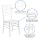 White |#| 1100lb. Capacity White Wood Stackable Chiavari Event Chair