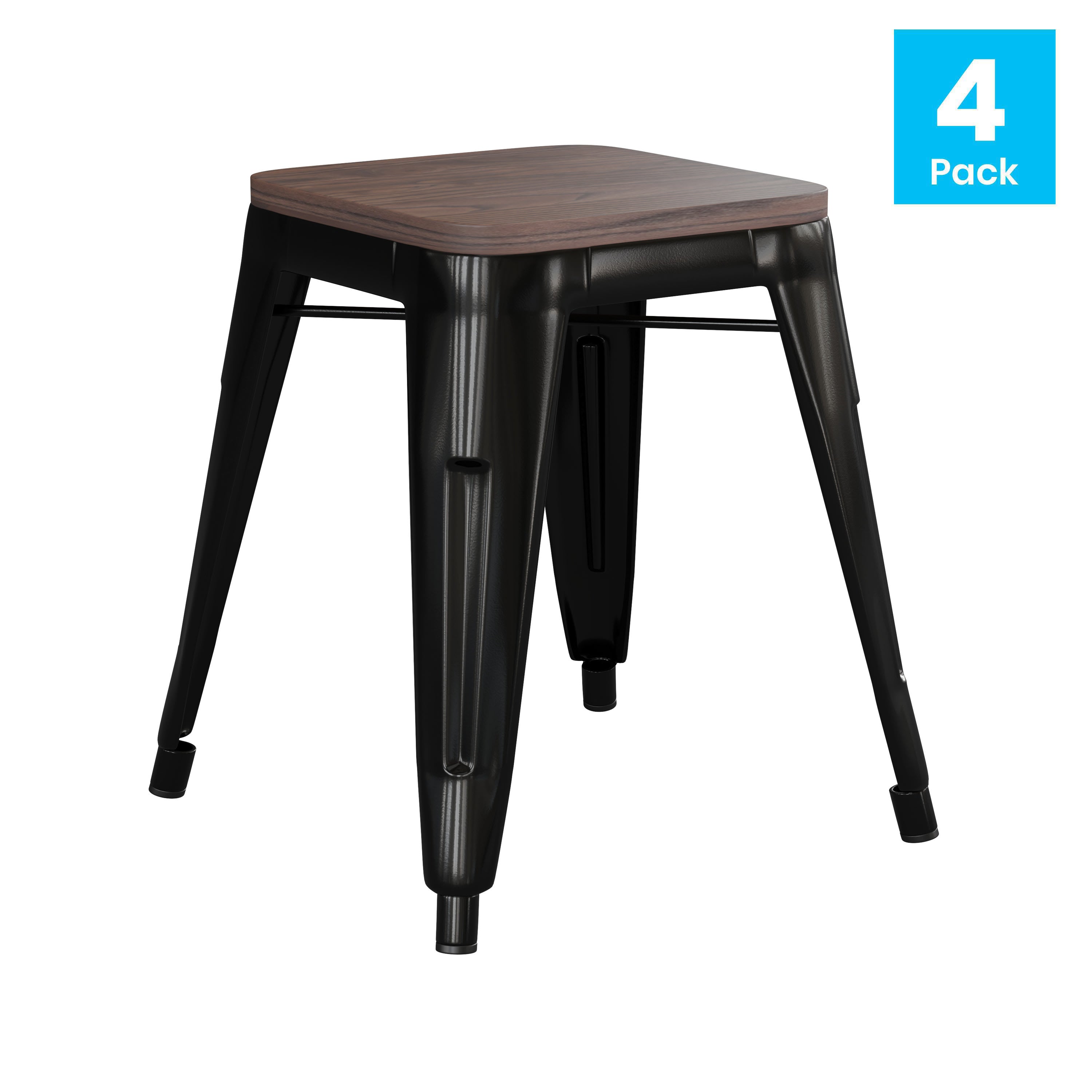 Small black metal stool best sale