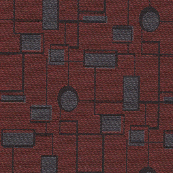 Circuit Merlot Fabric |#| 