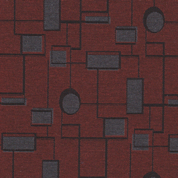 Circuit Merlot Fabric |#| 