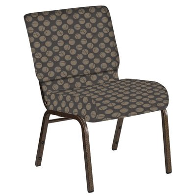 21''W Church Chair in Cirque Fabric - Gold Vein Frame