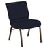 21''W Church Chair in Neptune Fabric - Gold Vein Frame