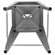 Silver |#| 4 Pack 24inch High Metal Indoor Counter Bar Stool - Stackable Stool, Silver