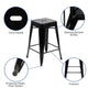 Black |#| 4 Pack 24inch High Metal Indoor Counter Bar Stool - Stackable Stool, Black
