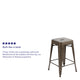 Gun Metal |#| 4 Pack 24inch High Metal Indoor Counter Bar Stool - Stackable Stool, Gun Metal Gray