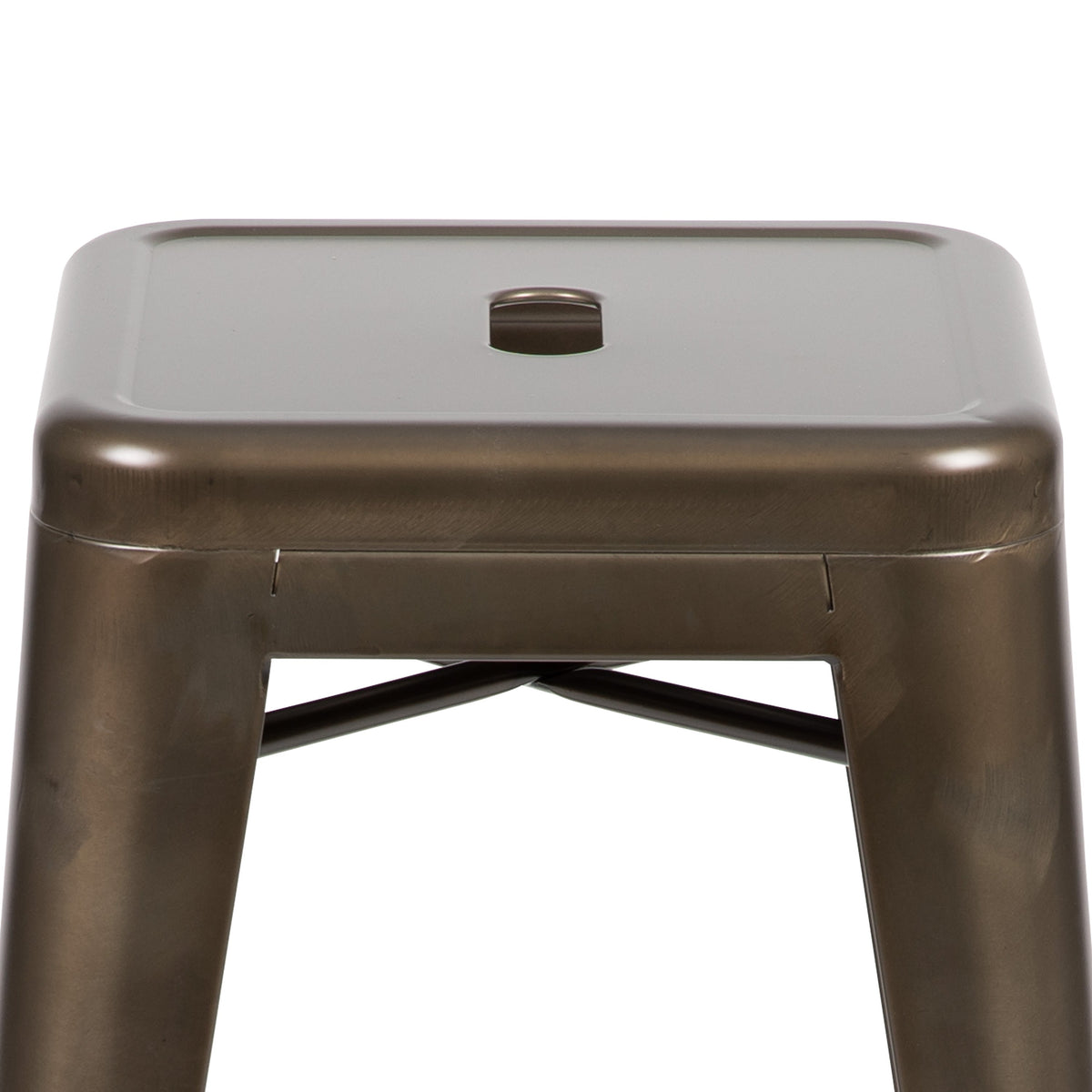 Gun Metal |#| 4 Pack 24inch High Metal Indoor Counter Bar Stool - Stackable Stool, Gun Metal Gray