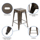 Gun Metal |#| 4 Pack 24inch High Metal Indoor Counter Bar Stool - Stackable Stool, Gun Metal Gray