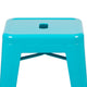 Teal |#| 4 Pack 24inch High Metal Indoor Counter Bar Stool - Stackable Stool, Teal