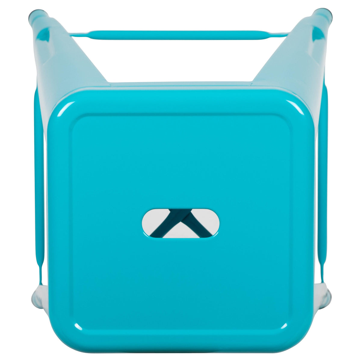 Teal |#| 4 Pack 24inch High Metal Indoor Counter Bar Stool - Stackable Stool, Teal