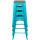 Teal |#| 4 Pack 24inch High Metal Indoor Counter Bar Stool - Stackable Stool, Teal
