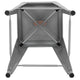 Silver |#| 4 Pack 24inch High Metal Indoor Counter Bar Stool - Stackable Stool, Silver