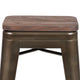 Gun Metal |#| 4 Pack 24inch High Metal Indoor Counter Bar Stool - Stackable Stool, Gun Metal Gray