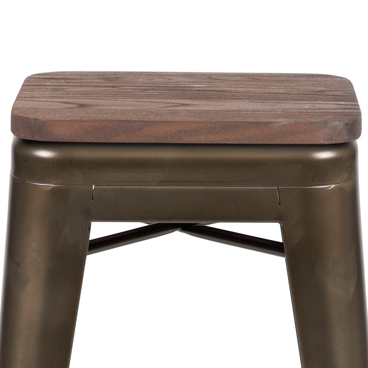 Gun Metal |#| 4 Pack 24inch High Metal Indoor Counter Bar Stool - Stackable Stool, Gun Metal Gray