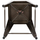 Gun Metal |#| 4 Pack 24inch High Metal Indoor Counter Bar Stool - Stackable Stool, Gun Metal Gray