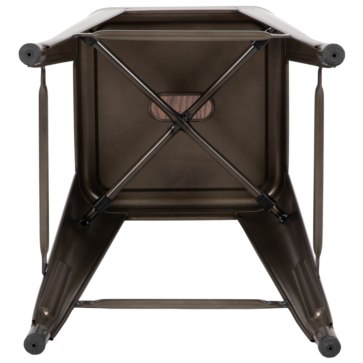 Gun Metal |#| 4 Pack 24inch High Metal Indoor Counter Bar Stool - Stackable Stool, Gun Metal Gray