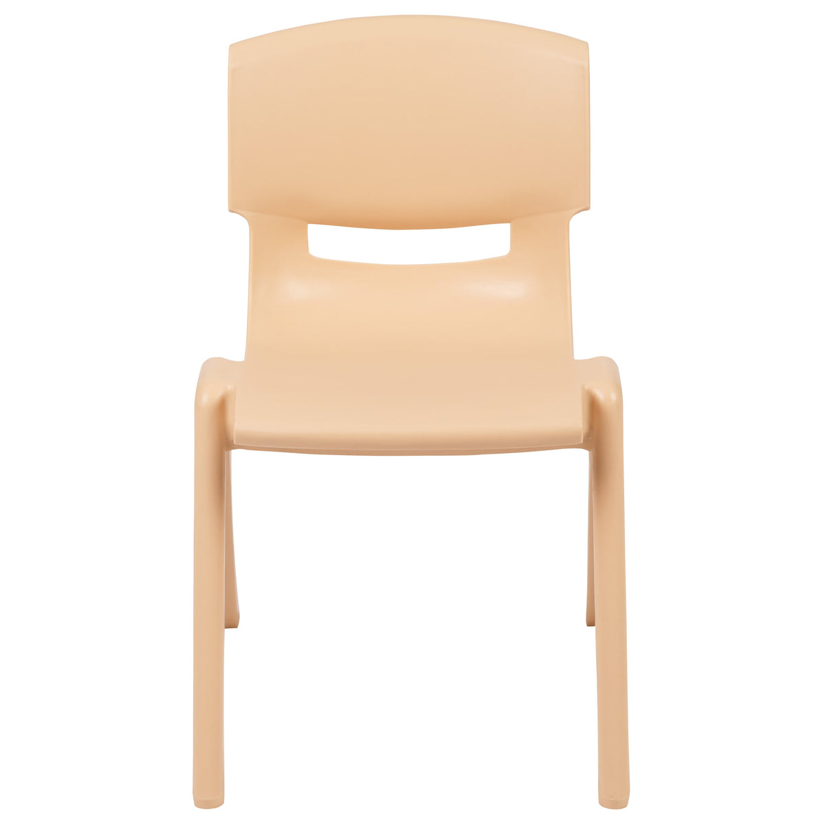 Natural |#| 2 Pack Natural Plastic Stack School Chair with 13.25inchH Seat, K-2 School Chair