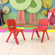 Red |#| 2 Pack Red Plastic Stackable School Chair with 13.25inchH Seat, K-2 School Chair
