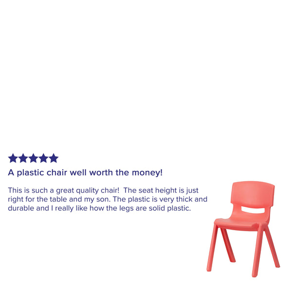 Red |#| 2 Pack Red Plastic Stackable School Chair with 13.25inchH Seat, K-2 School Chair