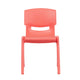 Red |#| 2 Pack Red Plastic Stackable School Chair with 13.25inchH Seat, K-2 School Chair