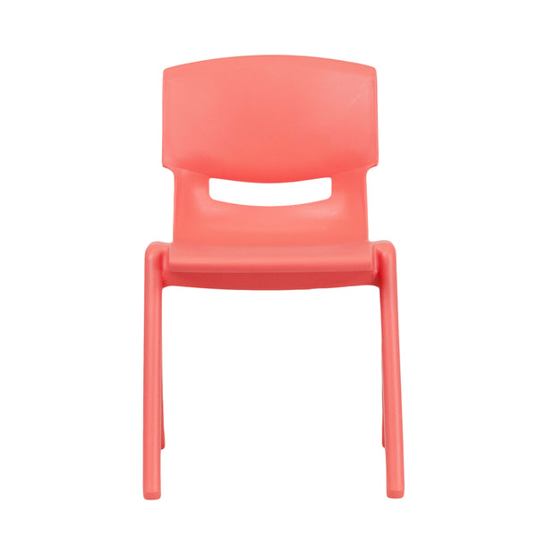 Red |#| 2 Pack Red Plastic Stackable School Chair with 13.25inchH Seat, K-2 School Chair