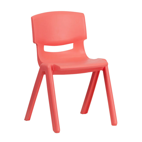 Red |#| 2 Pack Red Plastic Stackable School Chair with 13.25inchH Seat, K-2 School Chair