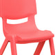 Red |#| 2 Pack Red Plastic Stackable School Chair with 13.25inchH Seat, K-2 School Chair