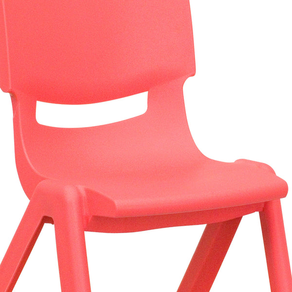 Red |#| 2 Pack Red Plastic Stackable School Chair with 13.25inchH Seat, K-2 School Chair