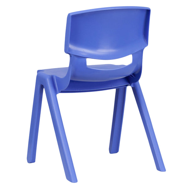 Blue |#| 2 Pack Blue Plastic Stackable School Chair with 13.25inchH Seat, K-2 School Chair
