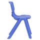 Blue |#| 2 Pack Blue Plastic Stackable School Chair with 13.25inchH Seat, K-2 School Chair