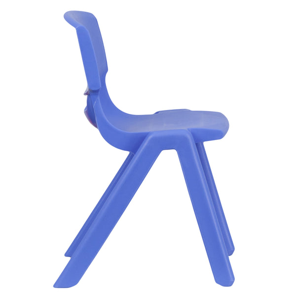 Blue |#| 2 Pack Blue Plastic Stackable School Chair with 13.25inchH Seat, K-2 School Chair