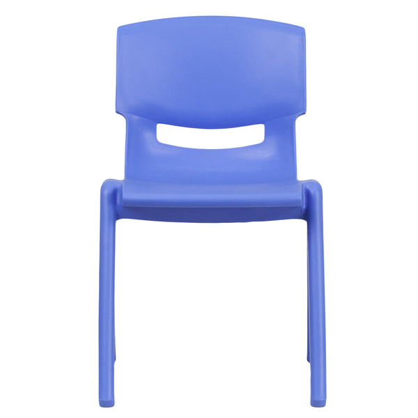 Blue |#| 2 Pack Blue Plastic Stackable School Chair with 13.25inchH Seat, K-2 School Chair