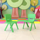 Green |#| 2 Pack Green Plastic Stackable School Chair with 13.25inchH Seat, K-2 School Chair
